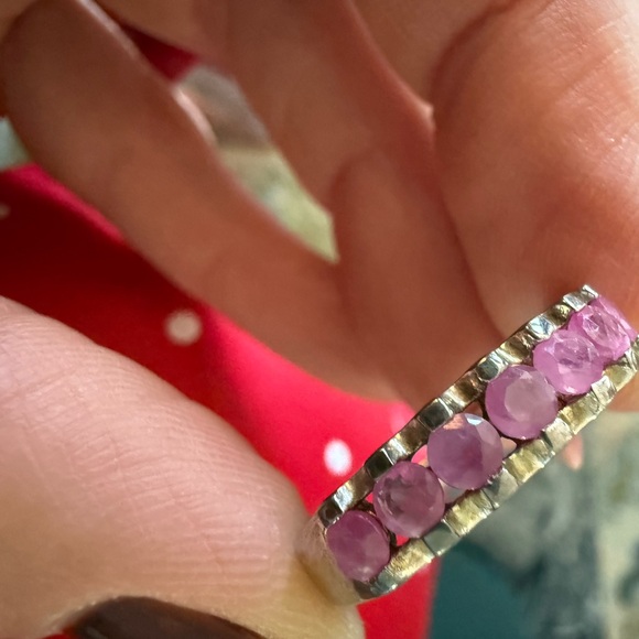 Sterling Silver semi-precious gemstone Bracelet and Ring Set - Picture 4 of 12